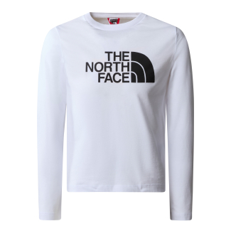 Детска тениска с дълъг ръкав TEEN L/S EASY TEE TNF WHITE