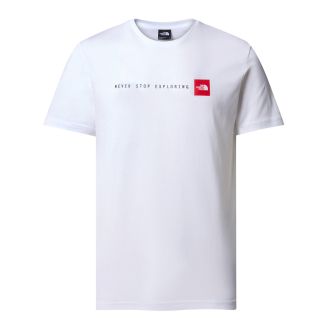 Мъжка тениска M S/S NEVER STOP EXPLORING TEE TNF WHITE