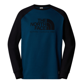 Мъжка тениска с дълъг ръкав M HERITAGE L/S TEE MIDNIGHT PETROL/TNF BLA