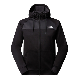 Мъжко горнище M REAXION FLEECE F/Z HOODIE - EU TNF BLACK/ASPHALT GREY 