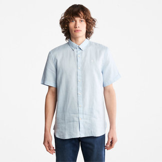 Мъжка риза Mill River Linen Shirt for Men in Light Blue