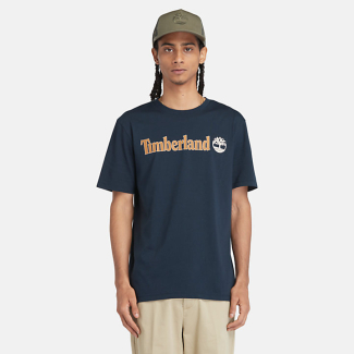 Мъжка тениска Linear Logo T-Shirt for Men in Navy