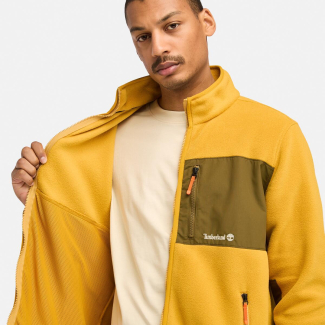 Мъжко горнище SHERBURNE POLARTEC 200 MIX MEDIA FULL ZIP FLEECE CHAI TEA