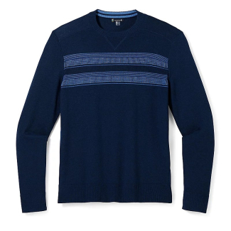 Мъжки пуловер Men's Sparwood Stripe Crew Sweater Deep Navy Heather-Laguna Blue Heather