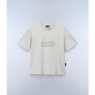 Дамска тениска S-BOX LOGO SS W BEIGE SILVR N90	