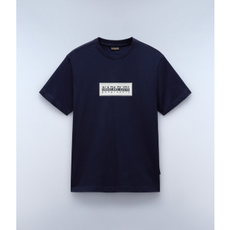 Мъжка тениска S-BOX LOGO SS BLU MARINE