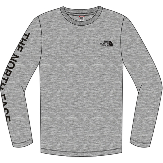 Детска тениска с дълъг ръкав B L/S GRAPHIC TEE TNF LIGHT GREY HEATHER