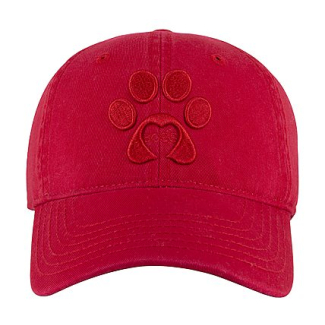 Дамска шапка PAW PRINT TWILL WASHED HAT  RED