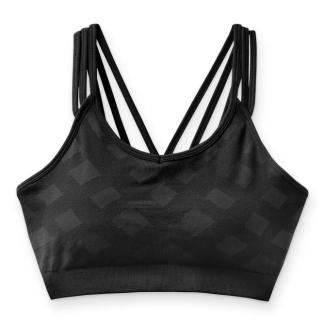 Дамско бюстие Women's Merino Sport Seamless Strappy Bra Black