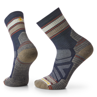 Унисекс чорапи Hike Light Cushion Striped Mid Crew Socks DEEP NAVY