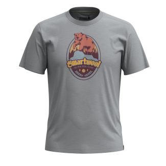 Мъжка тениска Bear Attack Graphic Short Sleeve Tee Sli Everyday LIGHT GRAY HEATHER