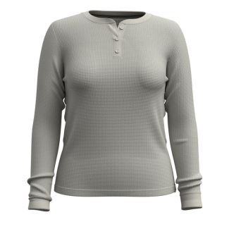 Дамска блуза Women's Waffle Long Sleeve Henley ASH HEATHER