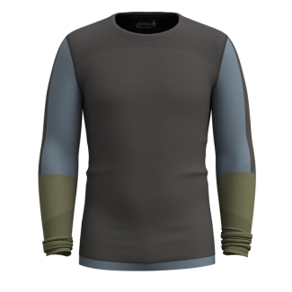 Мъжка термо блуза Men's Intraknit™ Thermal Merino Base Layer Colorblock Crew CHARCOAL-WINTER MOSS