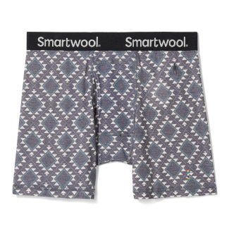 Мъжко термо бельо Merino Print Boxer Brief Boxed MEDIUM GRAY