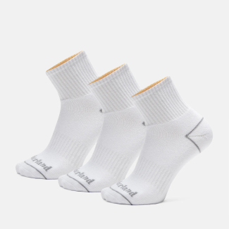 Мъжки чорапи All Gender 3 Pair Pack Bowden Cushioned Quarter Crew Socks in White