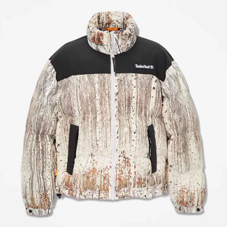 Дамско яке Graphic Puffer Jacket for Women in Beige