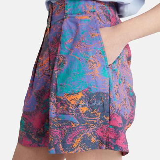 Дамски къс панталон Psychedelic Printed Shorts for Women in Purple