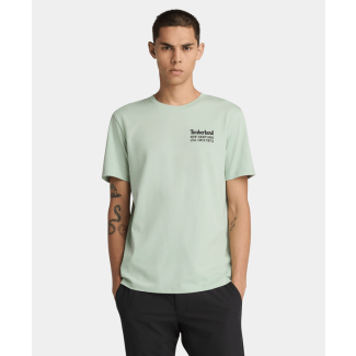 Мъжка тениска Back Slogan Sleeve Tee CAMEO GREEN