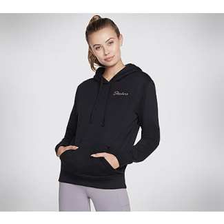 Дамско горнище SKECHERS SIGNATURE PULLOVER HOODIE BLK