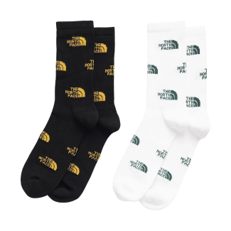 Унисекс чорапи EVERYDAY CREW SOCK LOGO - 2P TNF Black/Summit Gold/T